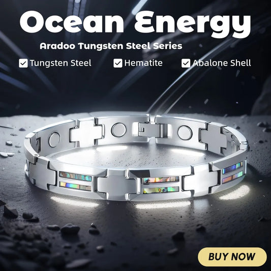 Ocean Energy Hematite Therapy Bracelet