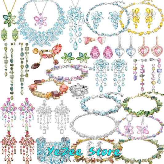 Crystal Necklace Earrings Bracelet Charms